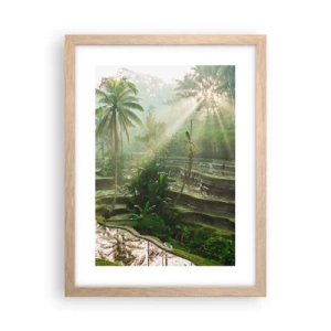 Een poster in een licht eiken lijst - Opgroeien in de zon - 30x40 cm
