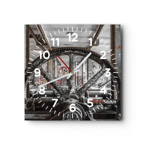 Wandklok - Klok - Het geheime leven van de fabriek - 40x40 cm