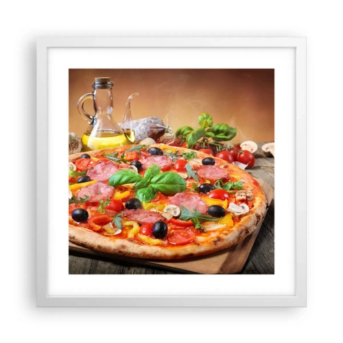 Poster in een witte lijst - Met echte Italiaanse smaak - 40x40 cm