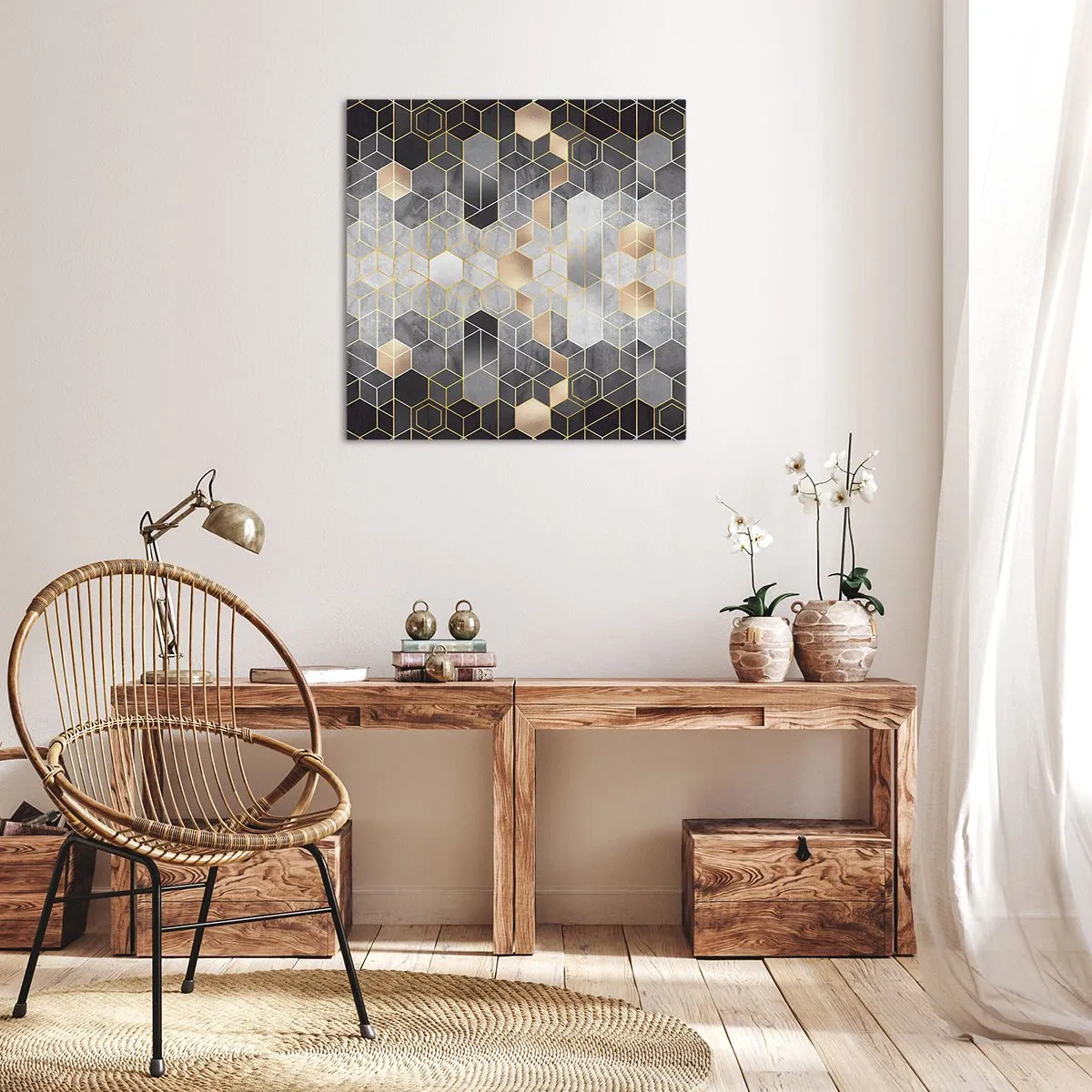 Schilderen op canvas - Diamant samenstelling - 30x30 cm