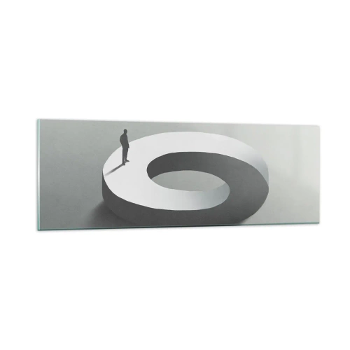 Schilderen op glas - En wees hier slim - 90x30 cm