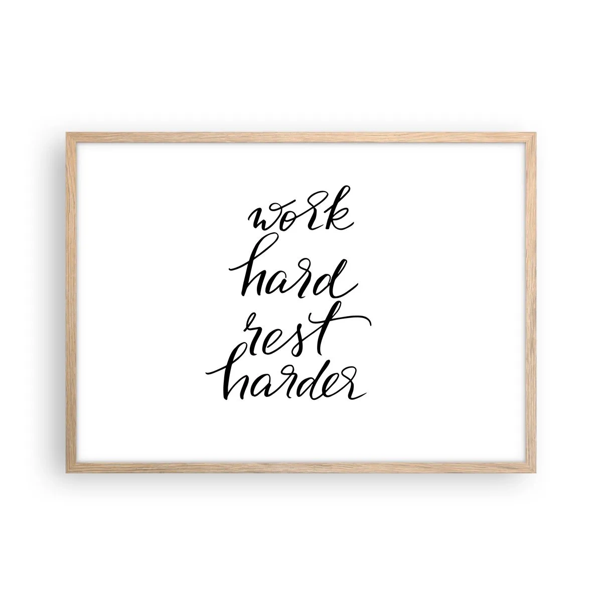 Een poster in een licht eiken lijst - Levensbalans - 70x50 cm