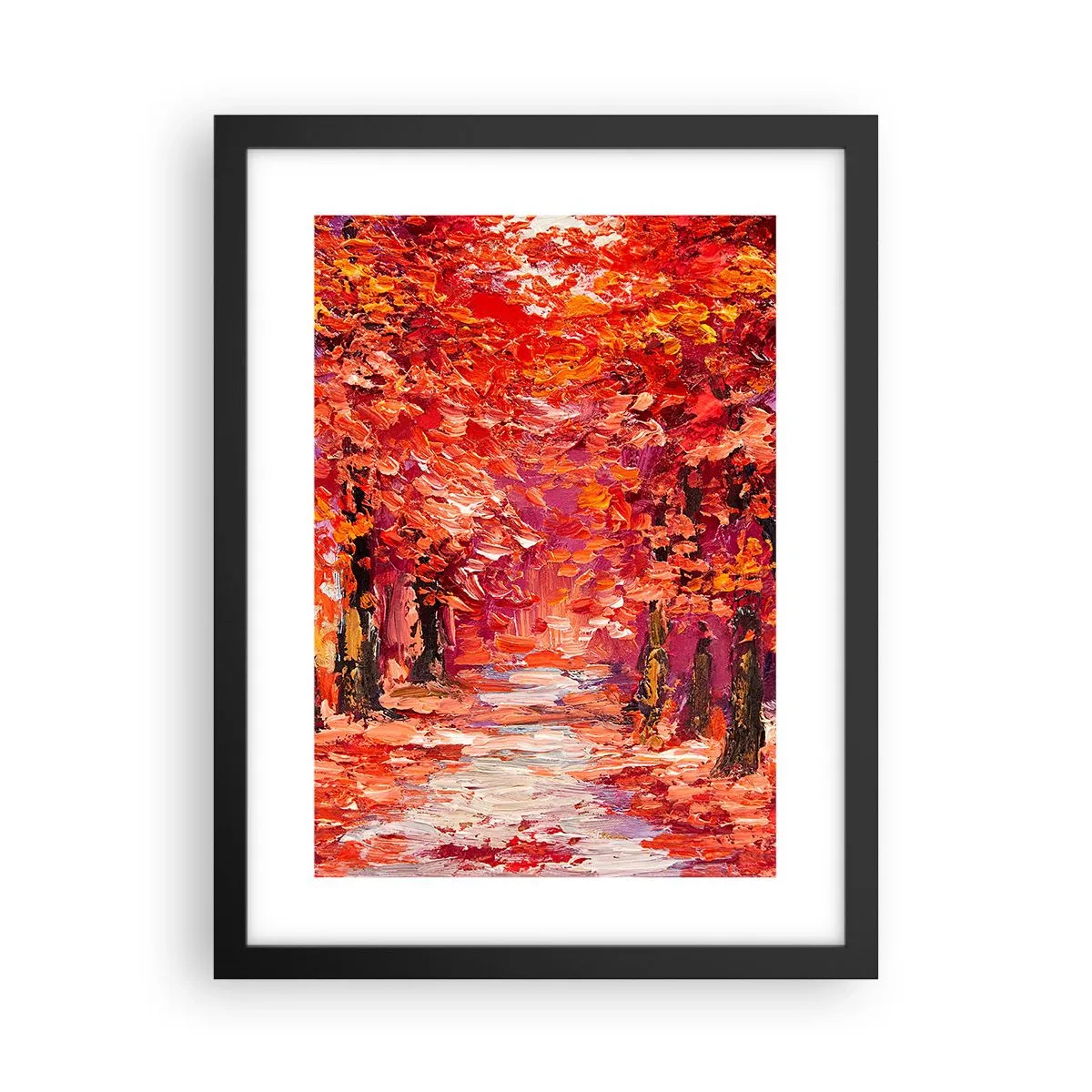 Poster in een zwarte lijst - Herfst impressie - 30x40 cm