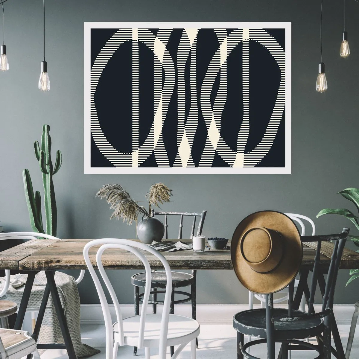 Poster - Een poging om de duisternis te doorbreken - 70x50 cm