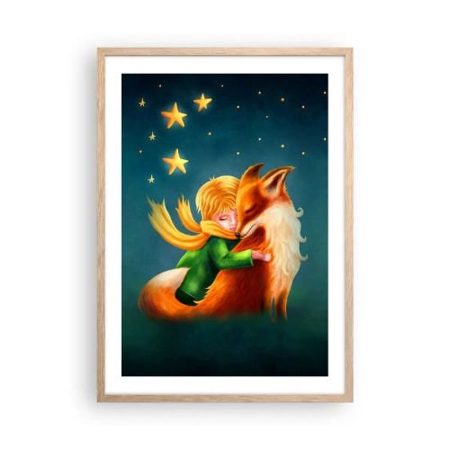 Een poster in een licht eiken lijst - Kleine Prins - 50x70 cm