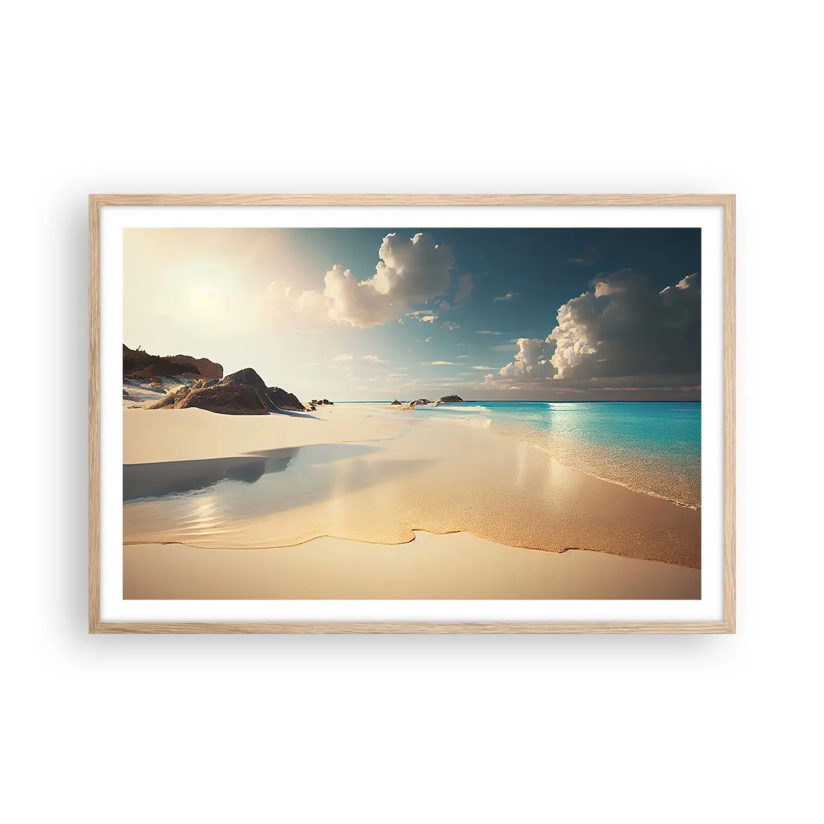 Een poster in een licht eiken lijst - Een droomdag - 91x61 cm