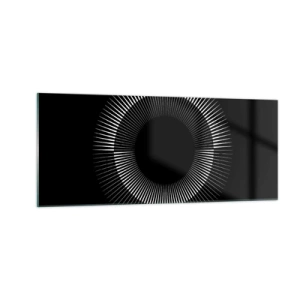 Schilderen op glas - Zwarte zon - 100x40 cm