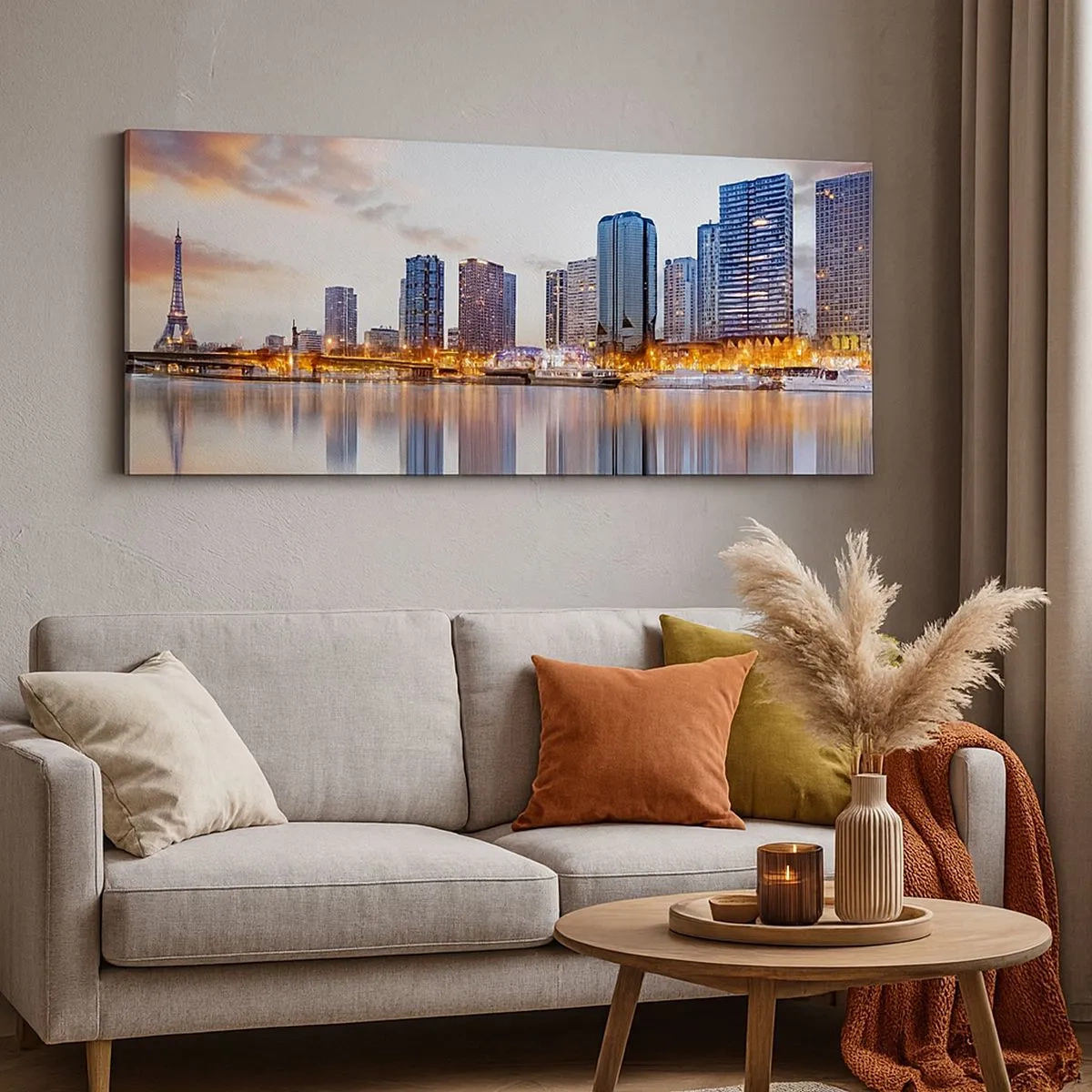 Schilderen op canvas - De monumentale rust van Parijs - 100x40 cm