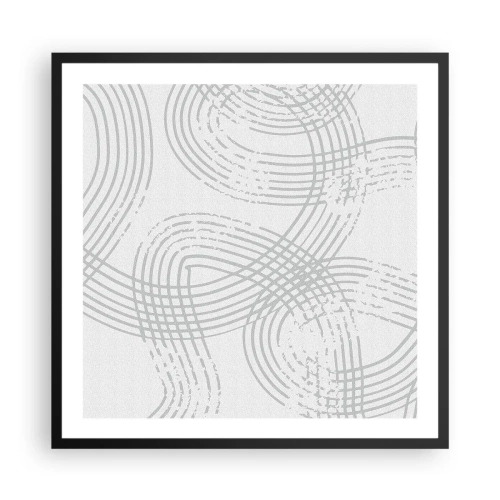 Poster in een zwarte lijst - Er is geen rechte weg - 60x60 cm