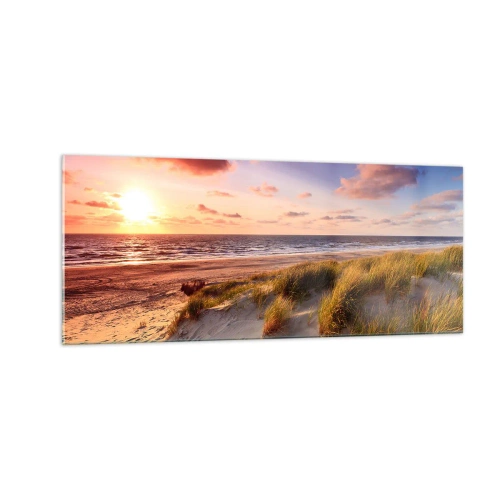 Schilderen op glas - De lucht ruikt al in de zomer - 100x40 cm