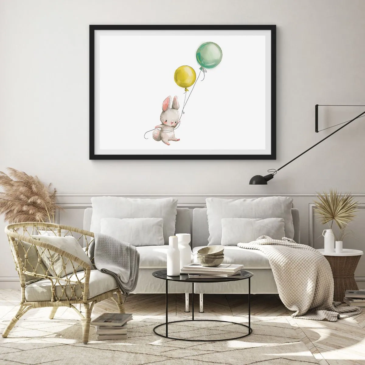 Poster in een zwarte lijst - Ik ga ook vliegen! - 70x50 cm