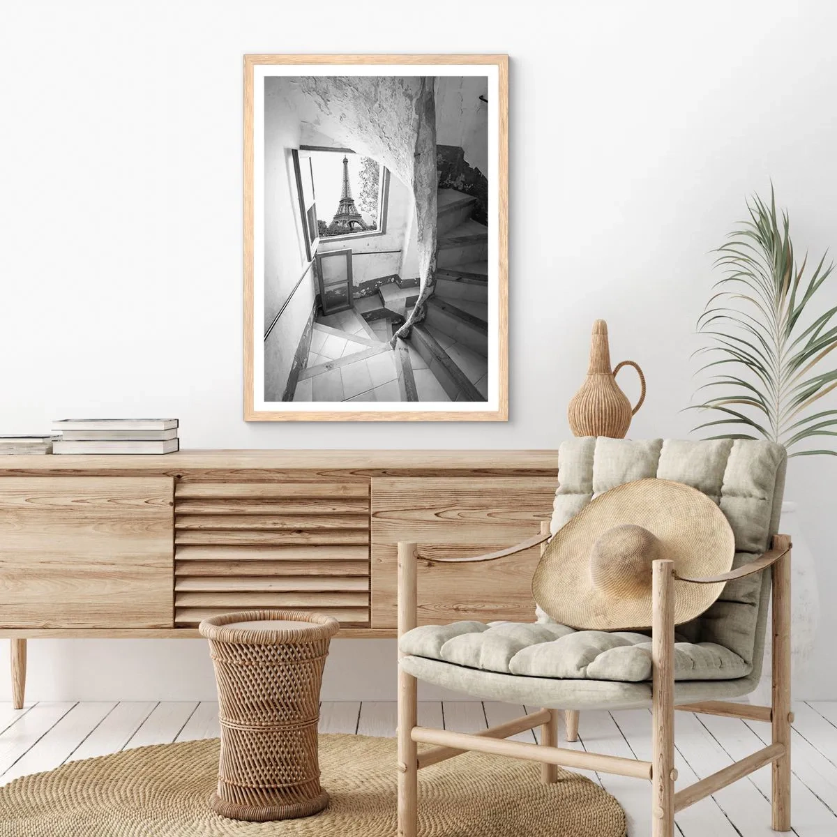 Een poster in een licht eiken lijst - Wat een uitzicht! - 70x100 cm