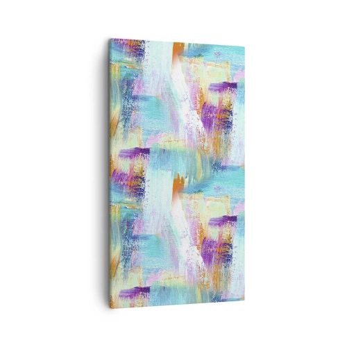 Schilderen op canvas - Vrolijk vlekkerig en besmeurd - 45x80 cm