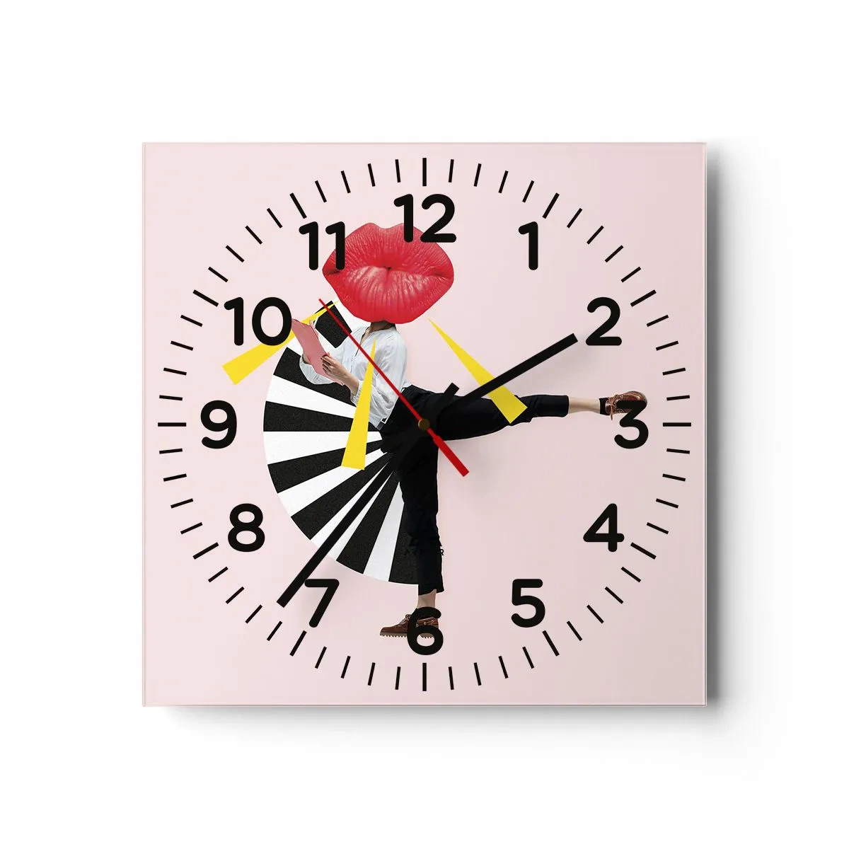 Wandklok - Klok - Surrealistische pop-art - 40x40 cm