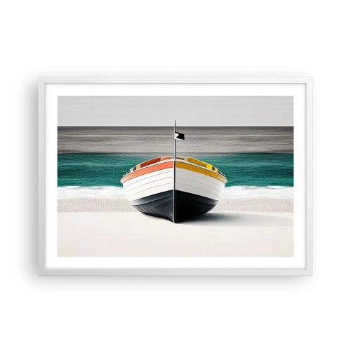 Poster in een witte lijst - Op zijn plaats - 70x50 cm