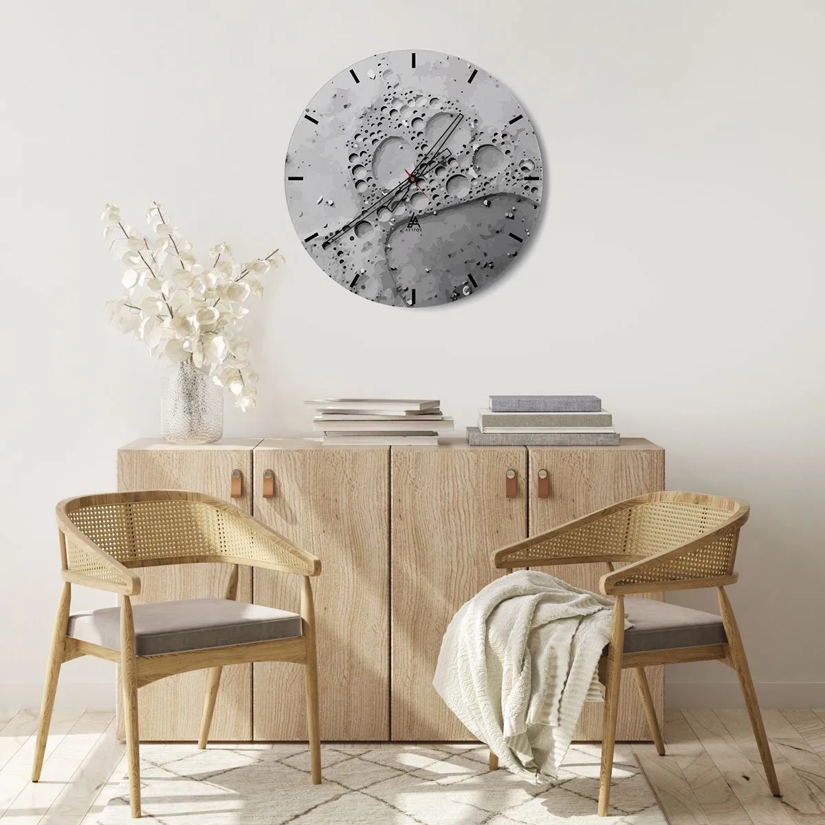 Wandklok - Klok - Schuimspoor - 40x40 cm