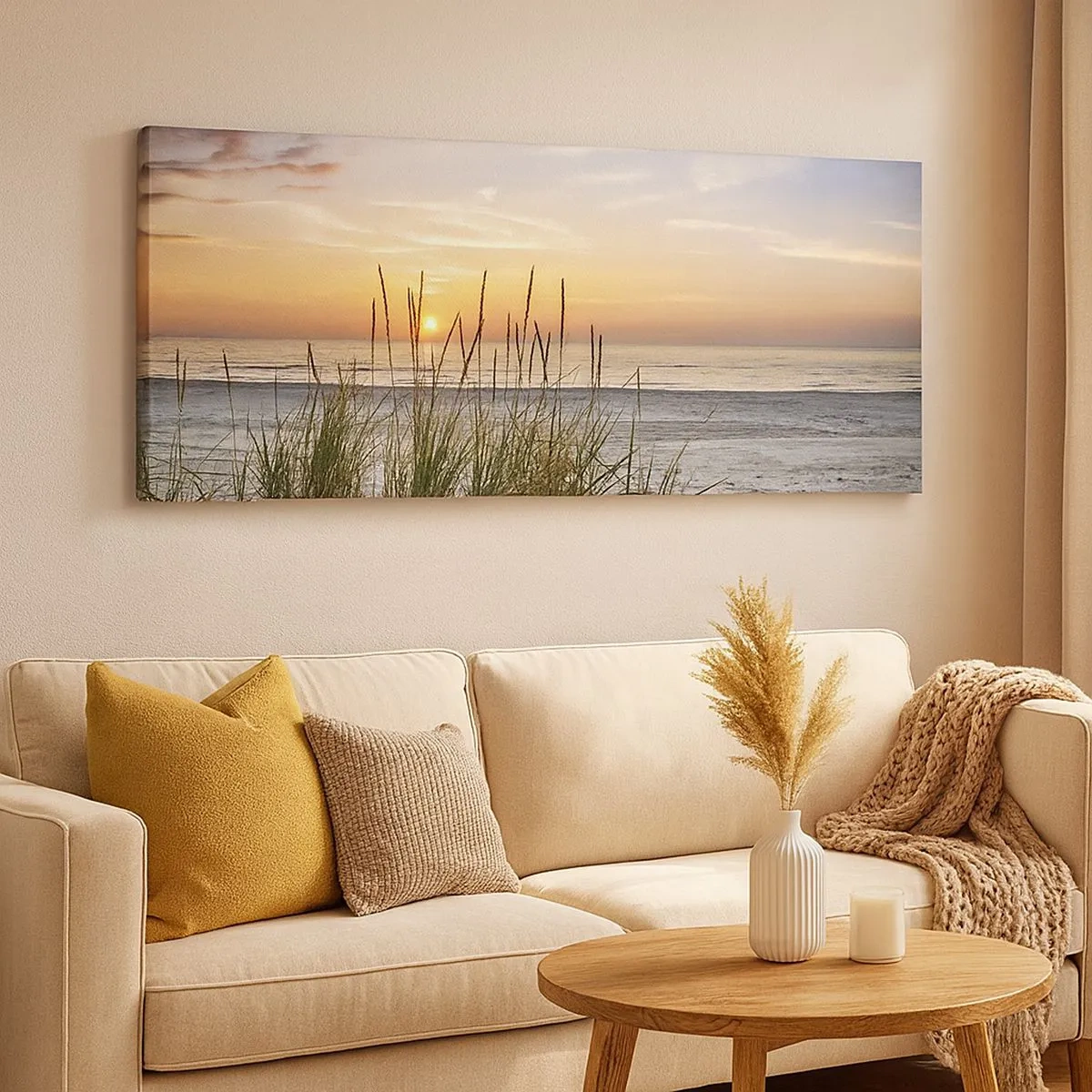 Schilderen op canvas - Kijk, denk, voel - 100x40 cm