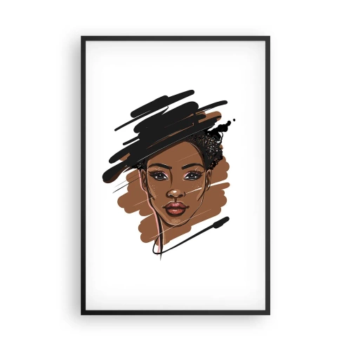 Poster in een zwarte lijst - Zoet als chocolade - 61x91 cm
