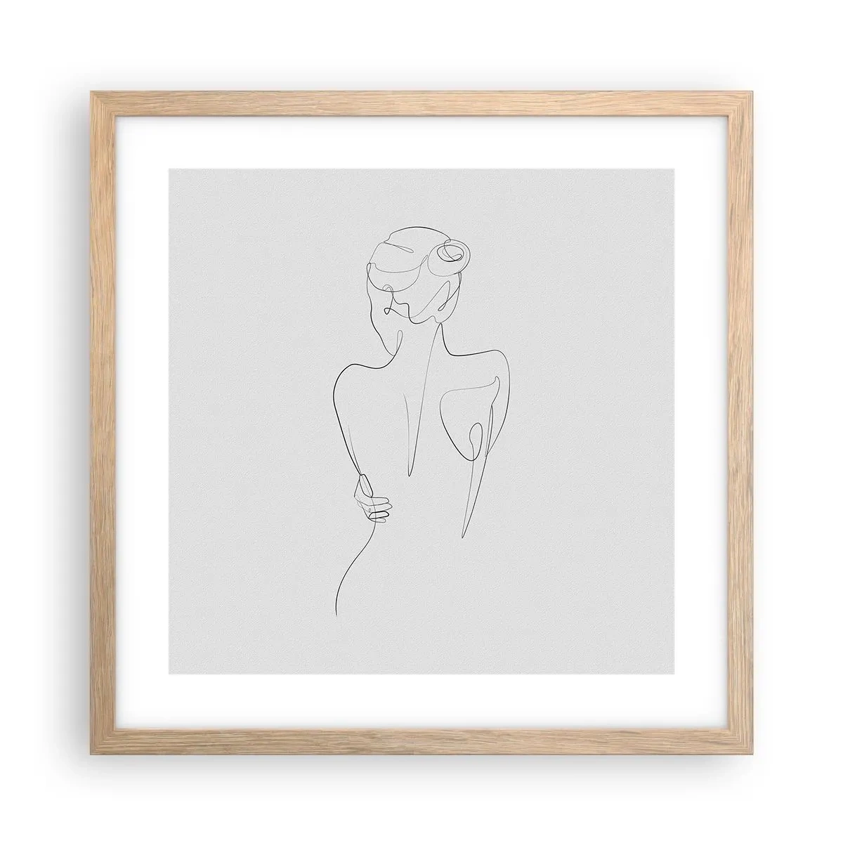 Een poster in een licht eiken lijst - Lichaamsmuziek - 40x40 cm