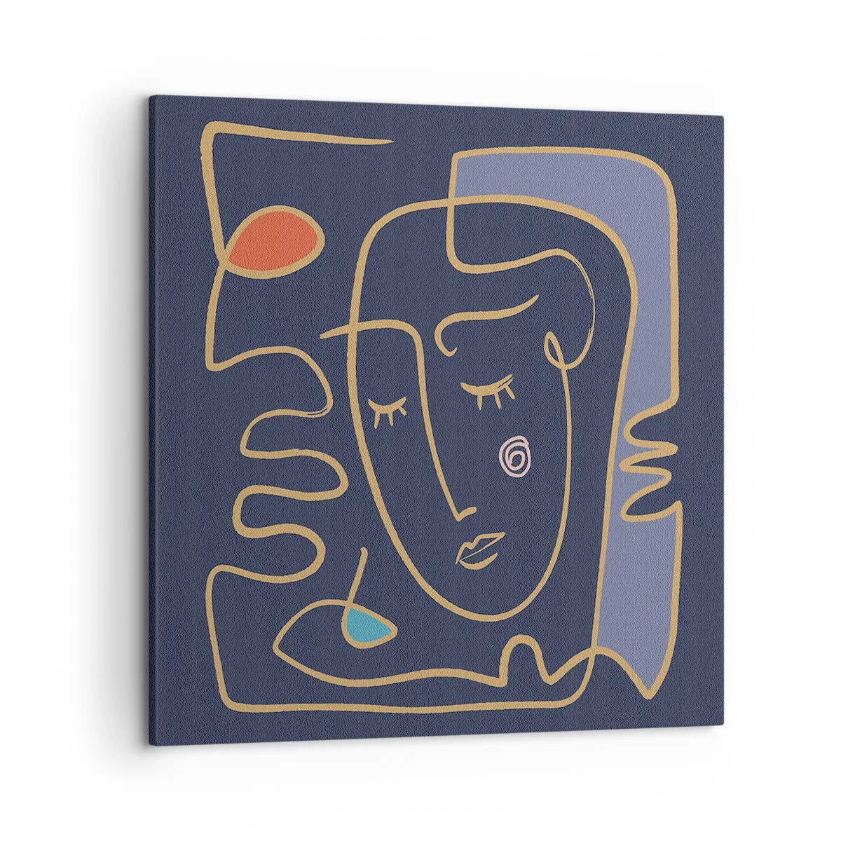 Schilderen op canvas - In nadenken - 50x50 cm