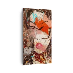 Schilderen op canvas - Niemand weet wat je werkelijk bent - 45x80 cm
