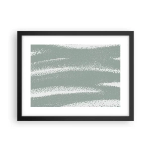Poster in een zwarte lijst - Abstractie in een winterklimaat - 40x30 cm