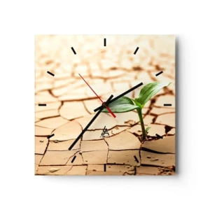 Wandklok - Klok - De ontembare kracht van het leven - 30x30 cm