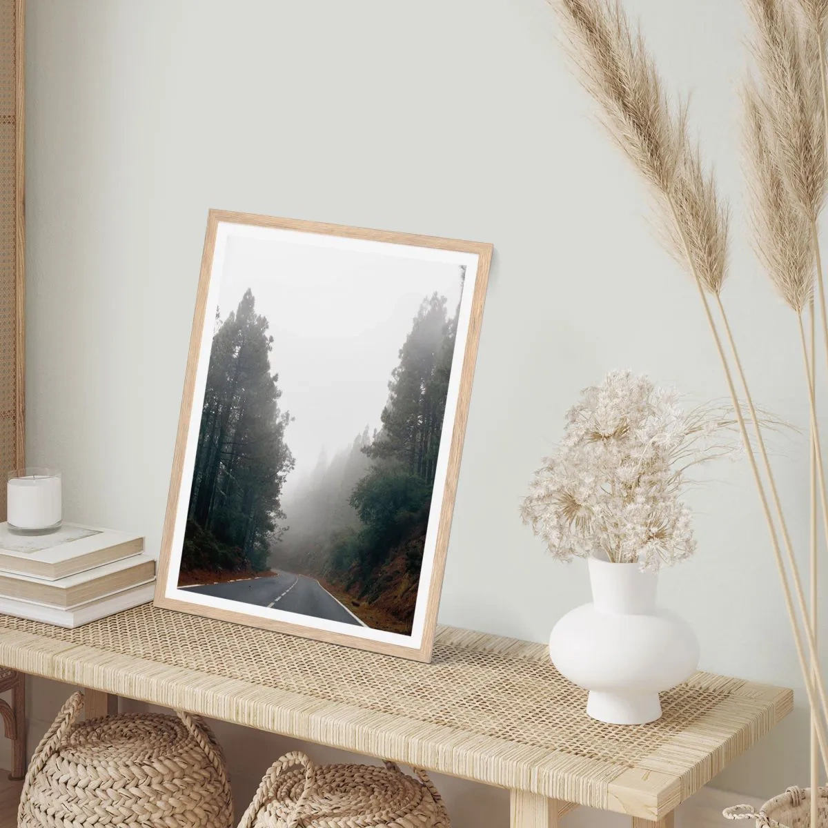 Een poster in een licht eiken lijst - Een verhaal over een magisch bos - 40x50 cm