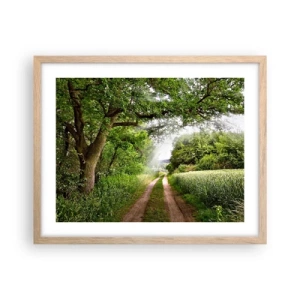 Een poster in een licht eiken lijst - Et in Arcadia ego - 50x40 cm