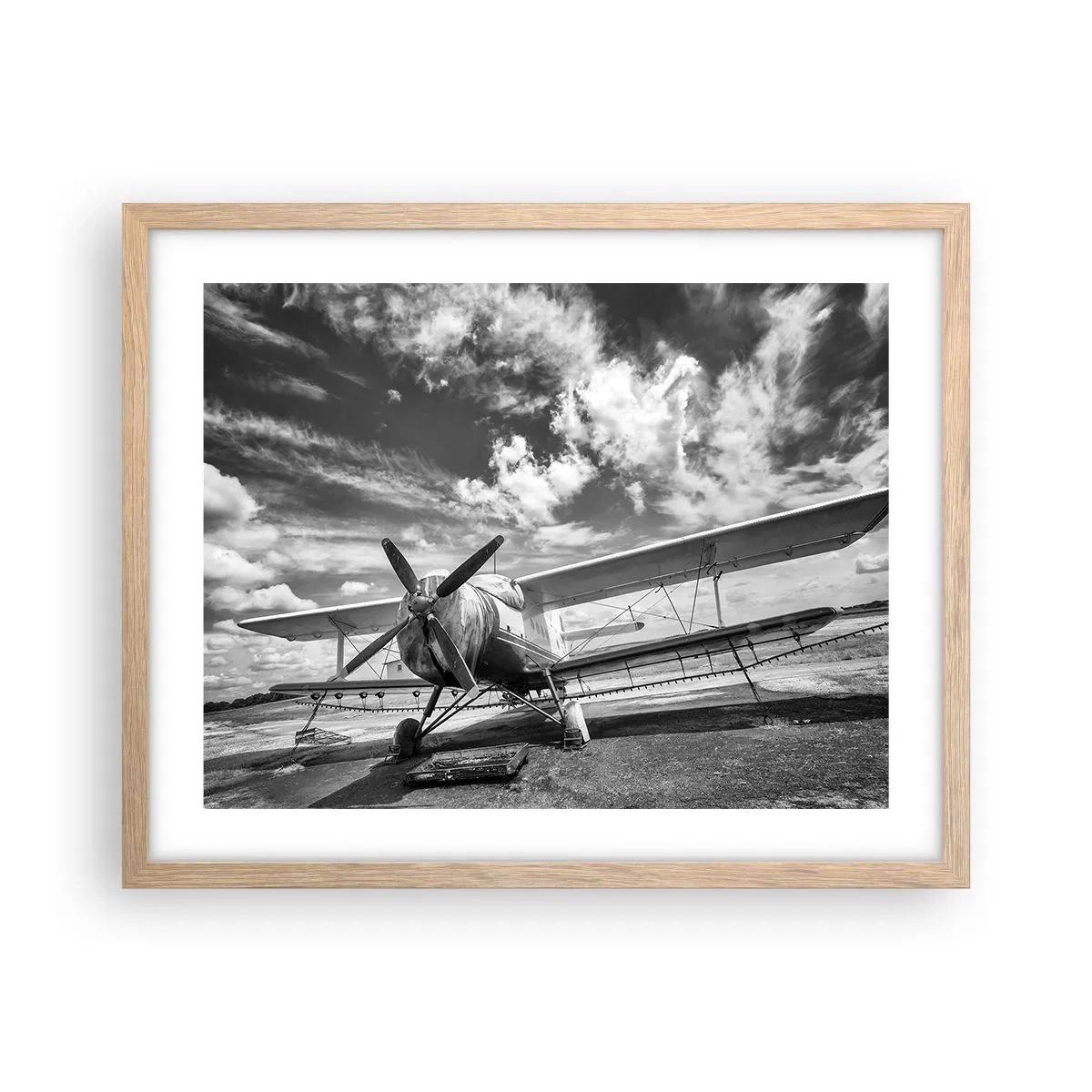 Een poster in een licht eiken lijst - Ik kan niet wachten! - 50x40 cm