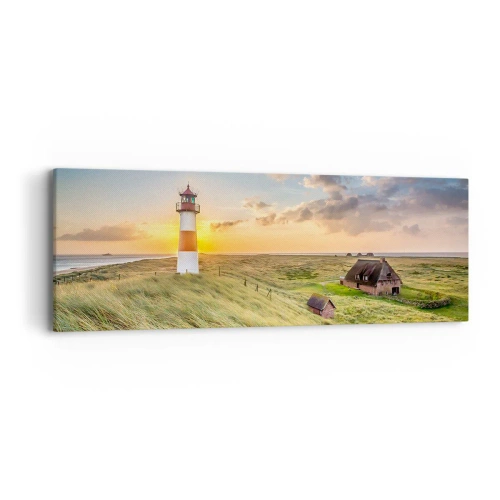 Schilderen op canvas - Tussen de golven - 90x30 cm