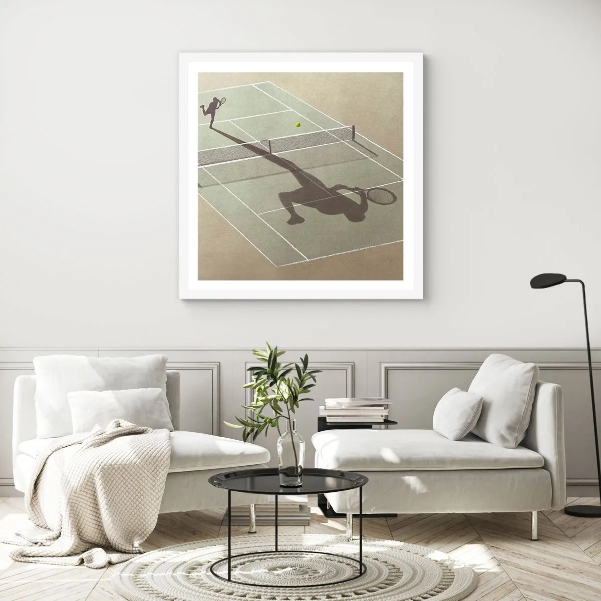 Poster in een witte lijst - Jezelf overwinnen - 60x60 cm