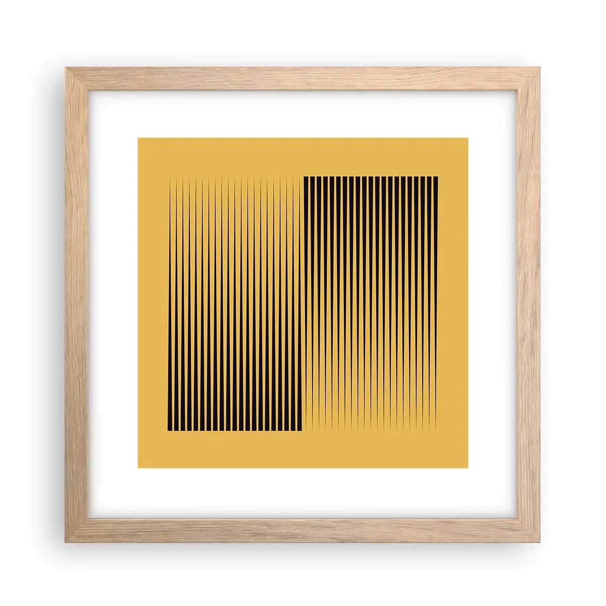 Een poster in een licht eiken lijst - Vierkant van tegenpolen - 30x30 cm