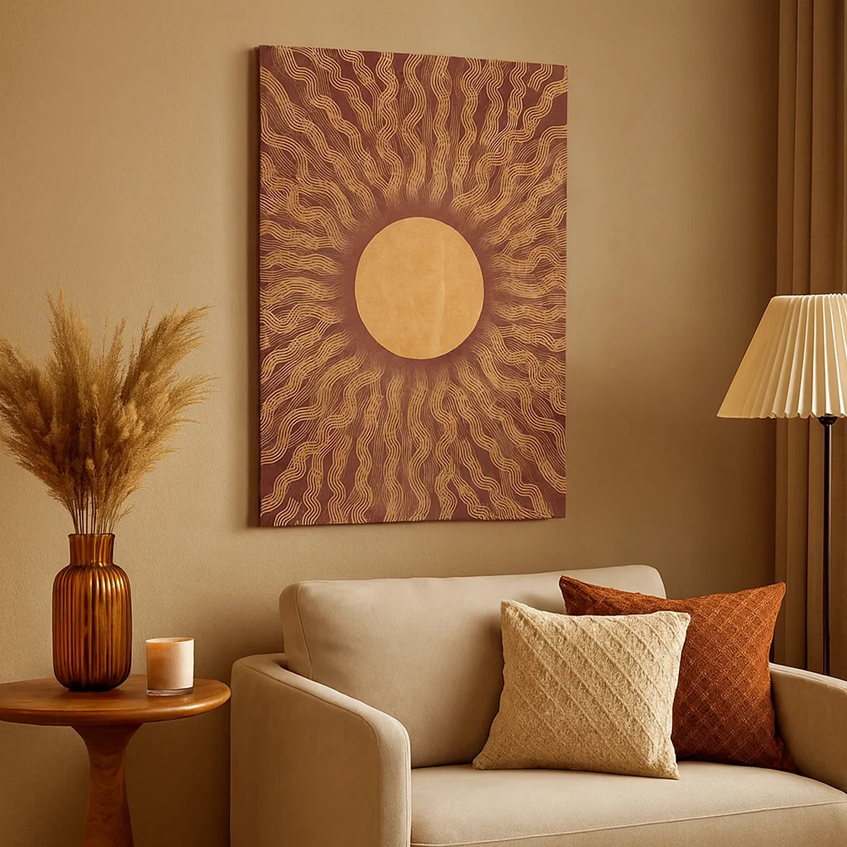 Schilderen op canvas - Zon icoon - 50x70 cm
