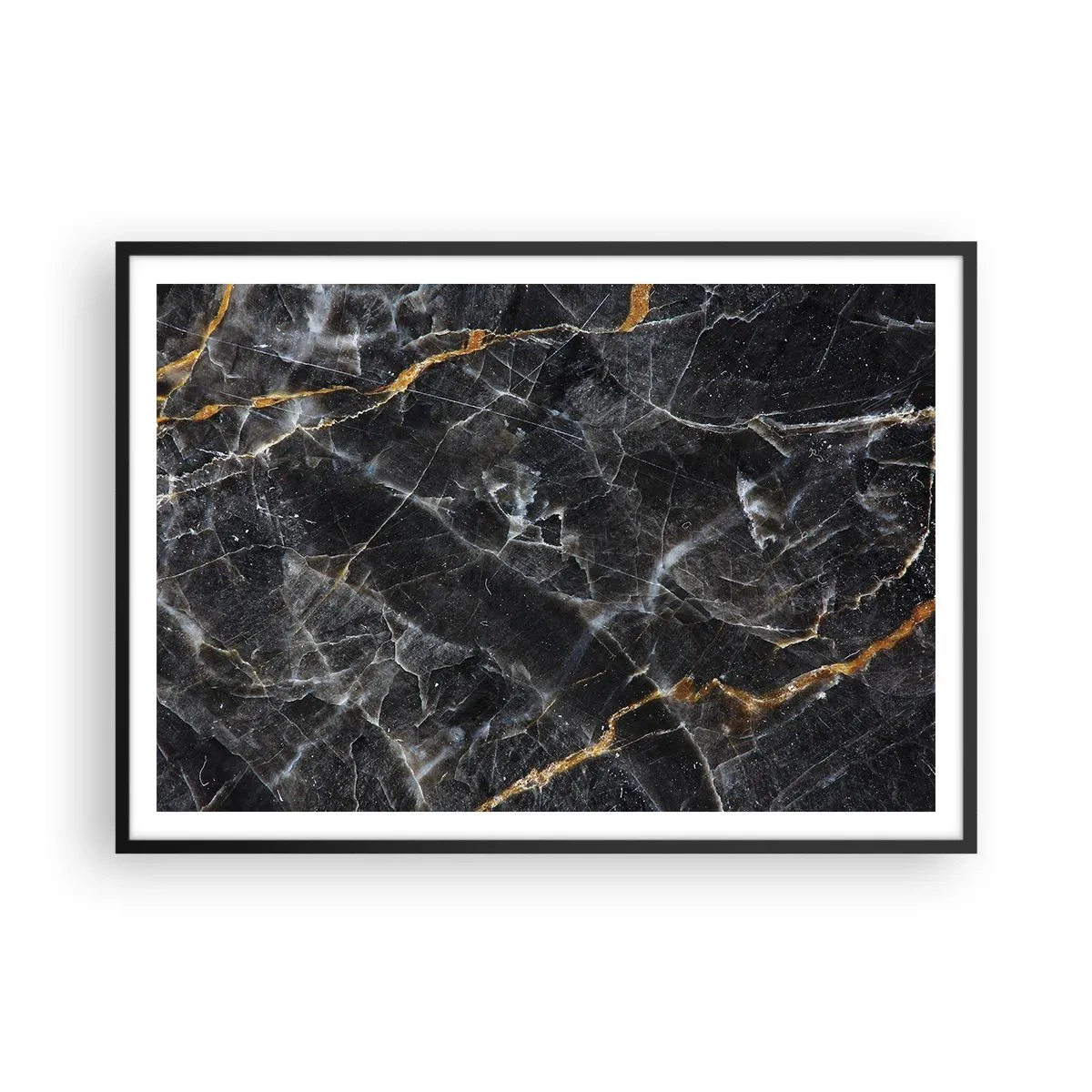 Poster in een zwarte lijst - Het innerlijke leven van de steen - 100x70 cm
