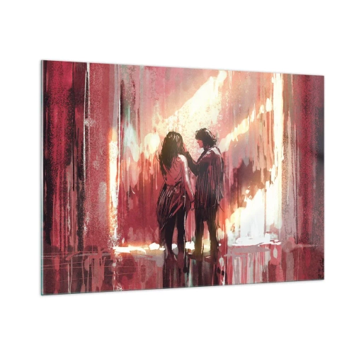 Schilderen op glas - Het eeuwige schouwspel van de liefde - 100x70 cm