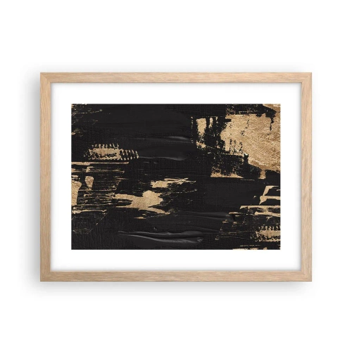 Een poster in een licht eiken lijst - Spoor van aanraking - 40x30 cm