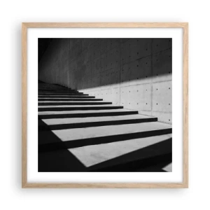 Een poster in een licht eiken lijst - De rauwe schoonheid van het modernisme - 50x50 cm