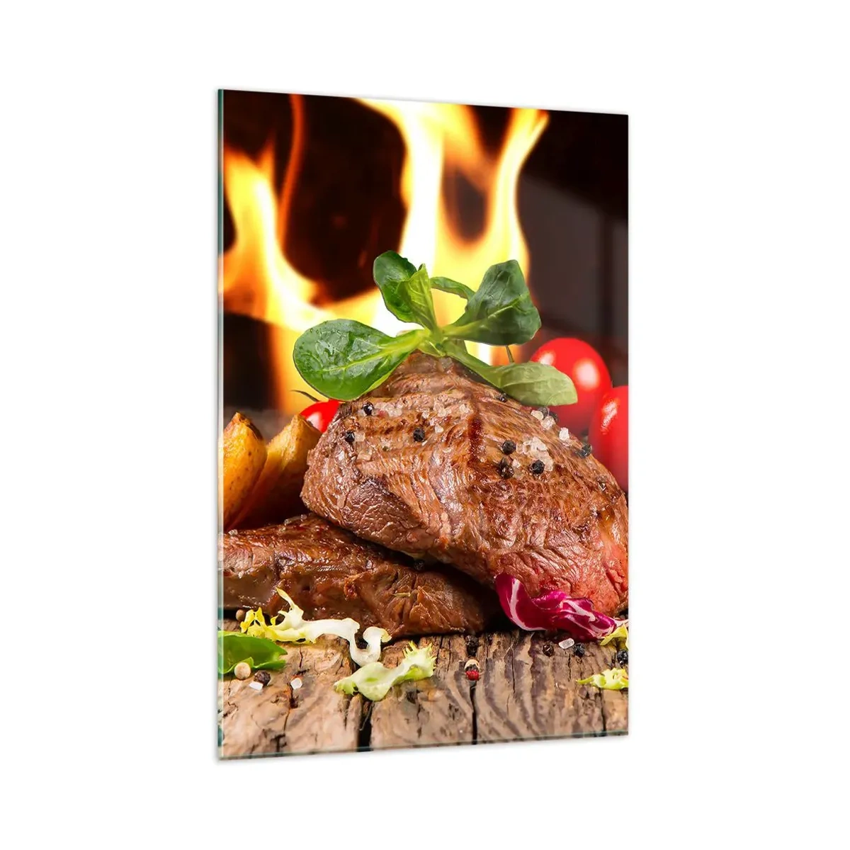 Schilderen op glas - Opgewekt door hitte - 80x120 cm