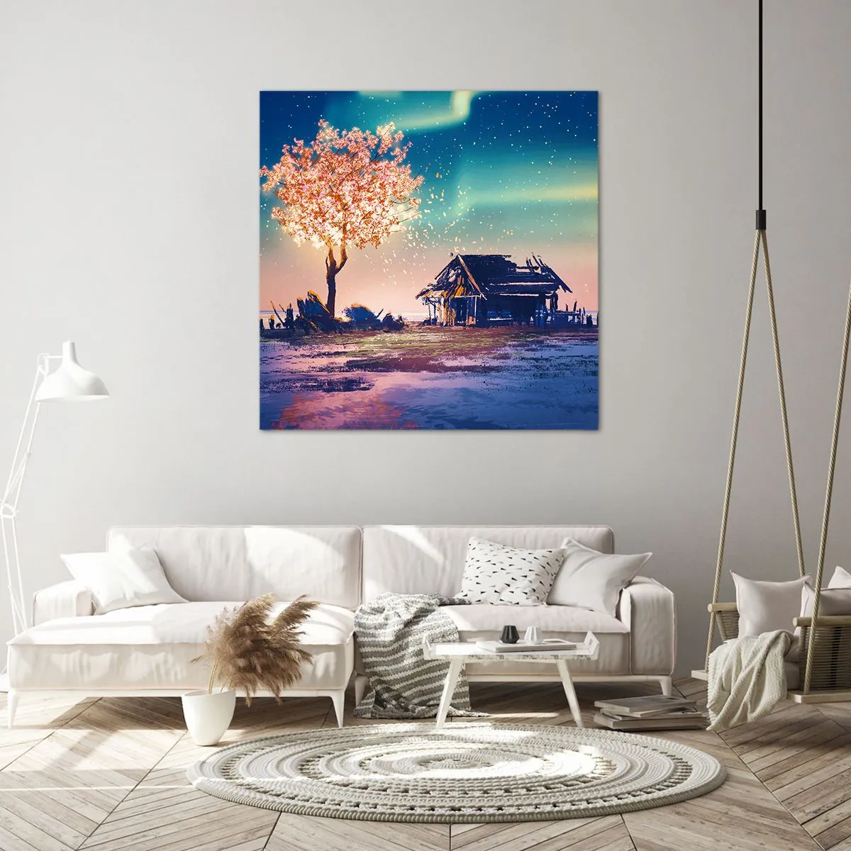 Schilderen op canvas - De natuur vergaat niet - 70x70 cm