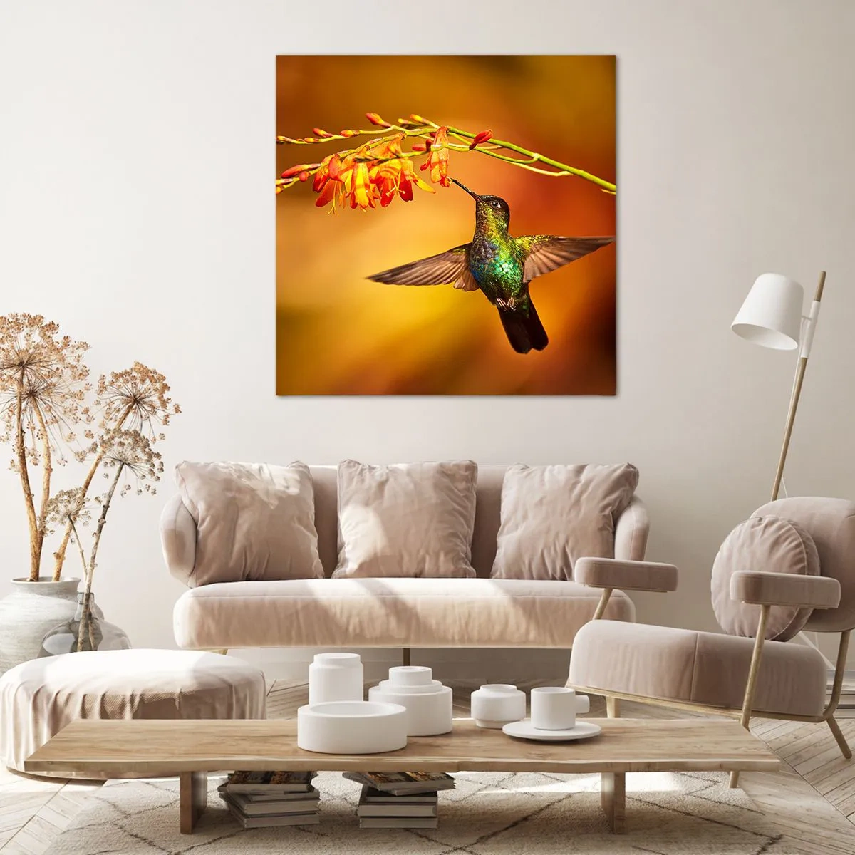 Schilderen op canvas - Een boodschapper van licht volgens de Maya - 70x70 cm