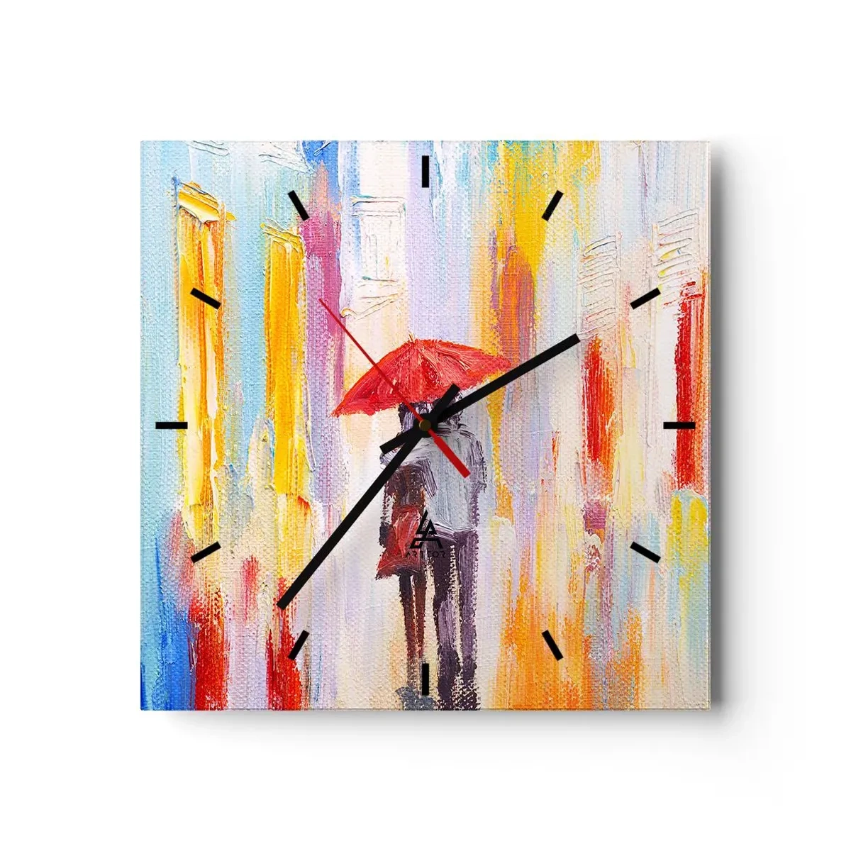 Wandklok - Klok - Laat het maar regenen - 40x40 cm