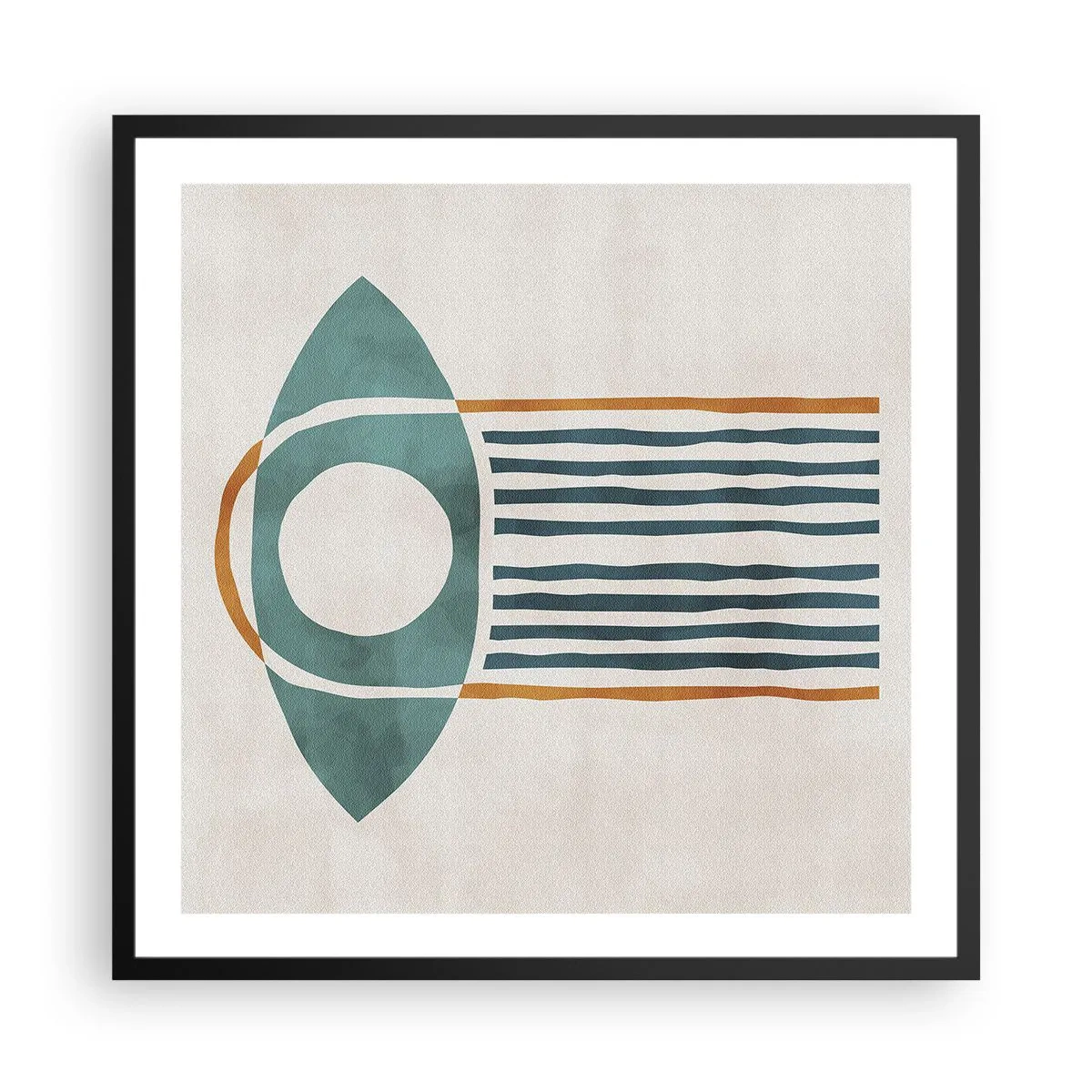 Poster in een zwarte lijst - Tekens en rituelen - 60x60 cm