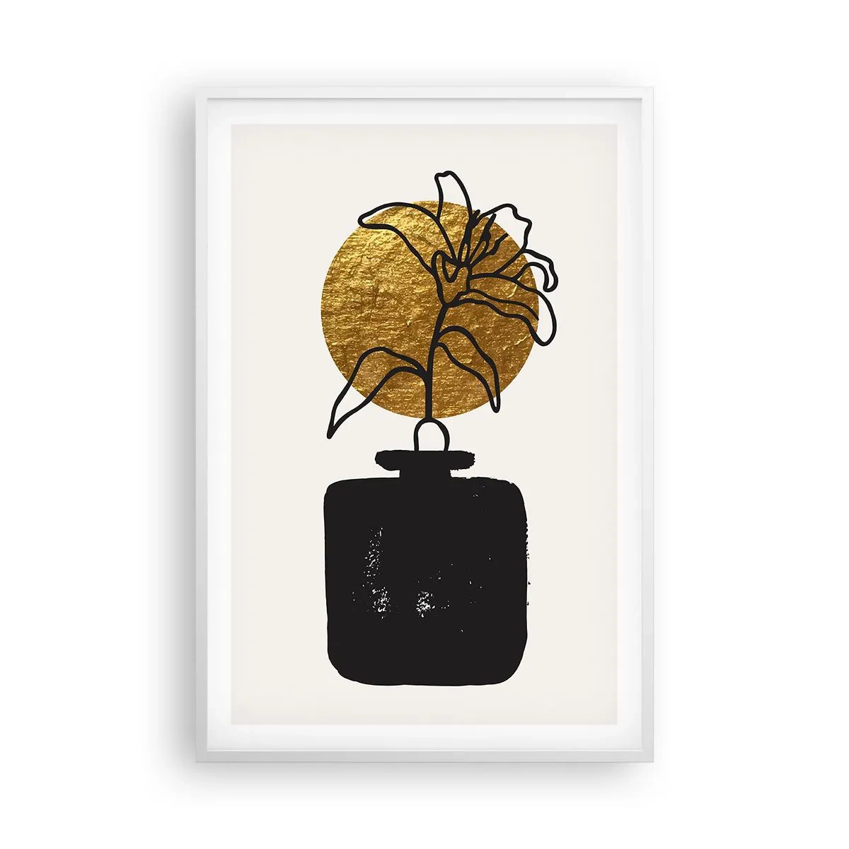 Poster in een witte lijst - Schoonheid is goud waard - 61x91 cm