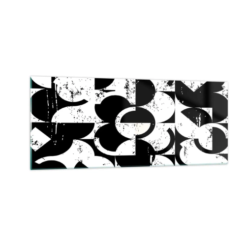 Schilderen op glas - Wit is wit en zwart is zwart - 100x40 cm