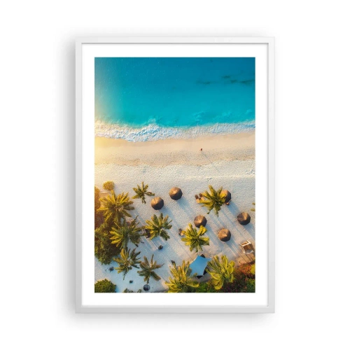 Poster in een witte lijst - Welkom in het paradijs - 50x70 cm