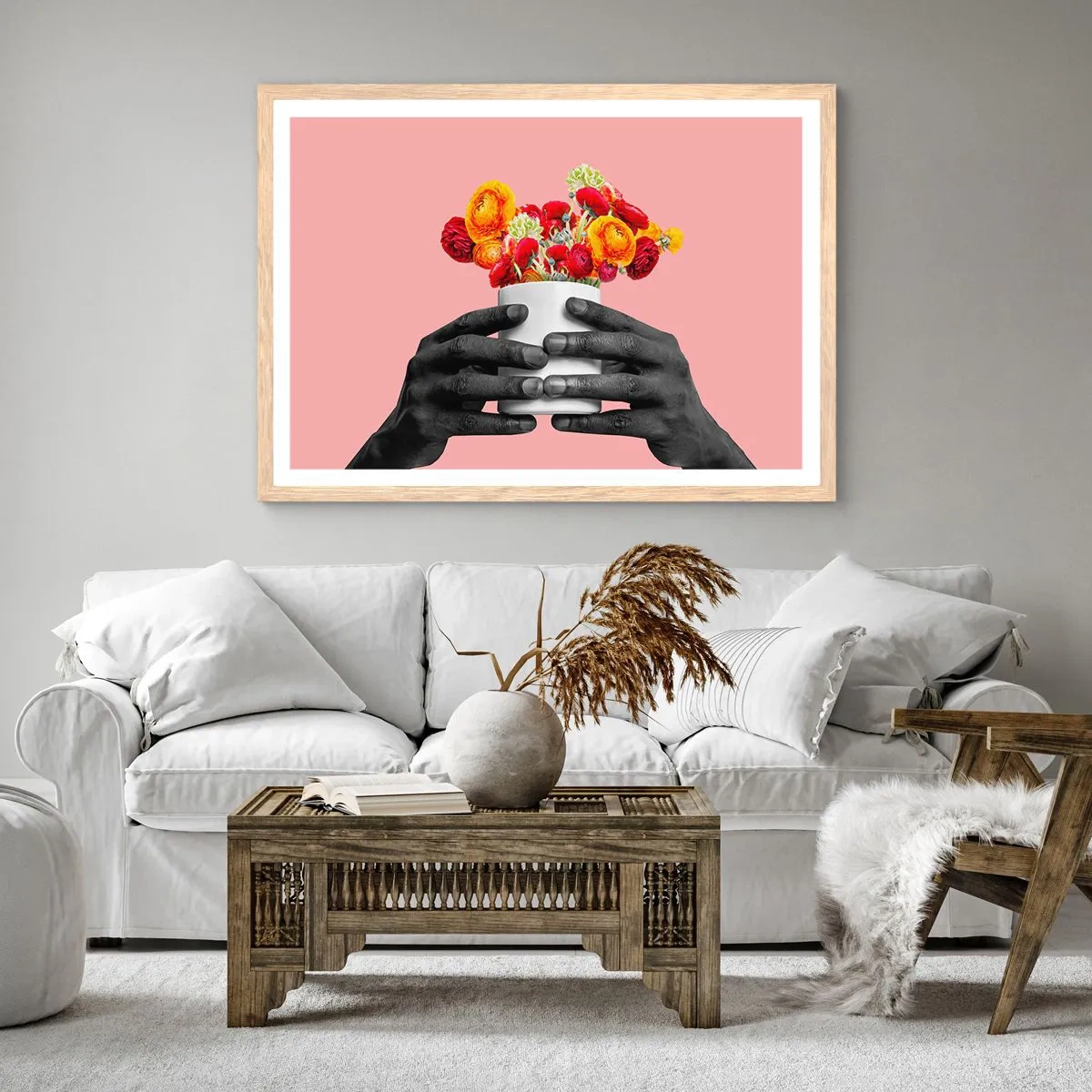 Een poster in een licht eiken lijst - De apotheose van het leven - 100x70 cm