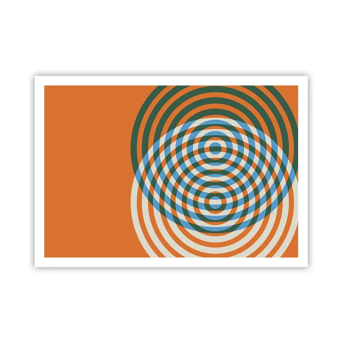 Poster - Abstracte circulaire variatie - 100x70 cm