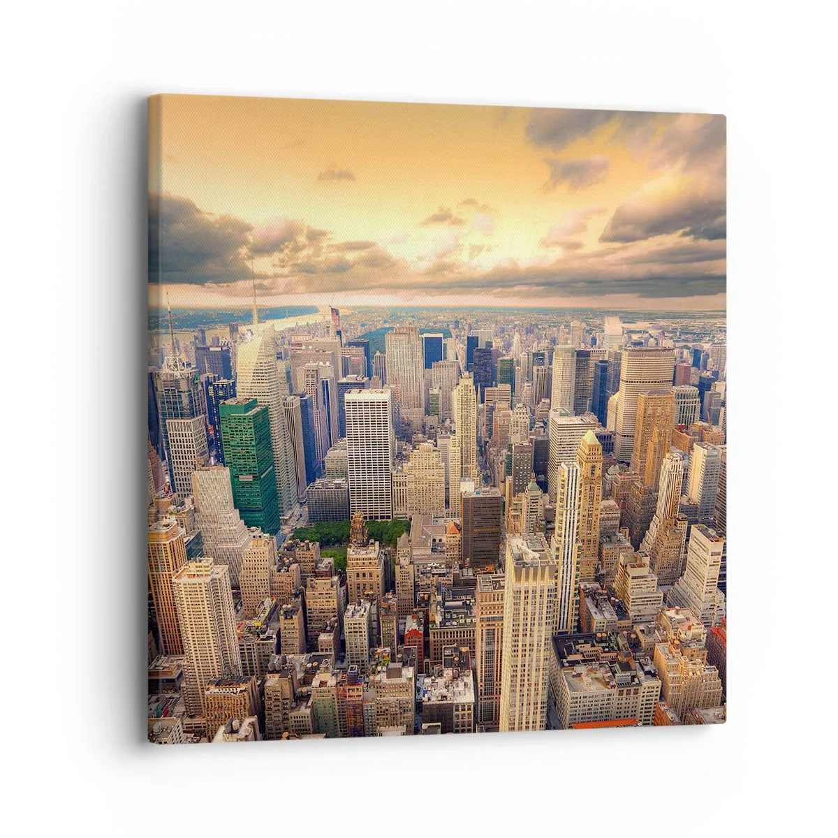 Schilderen op canvas - Vergulde metropool - 30x30 cm