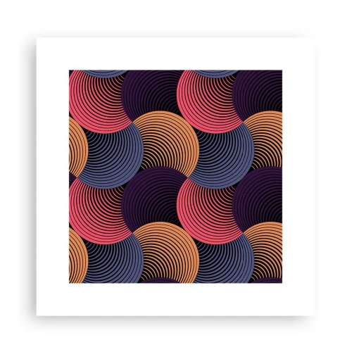 Poster - In een cirkelvormig ritme - 30x30 cm